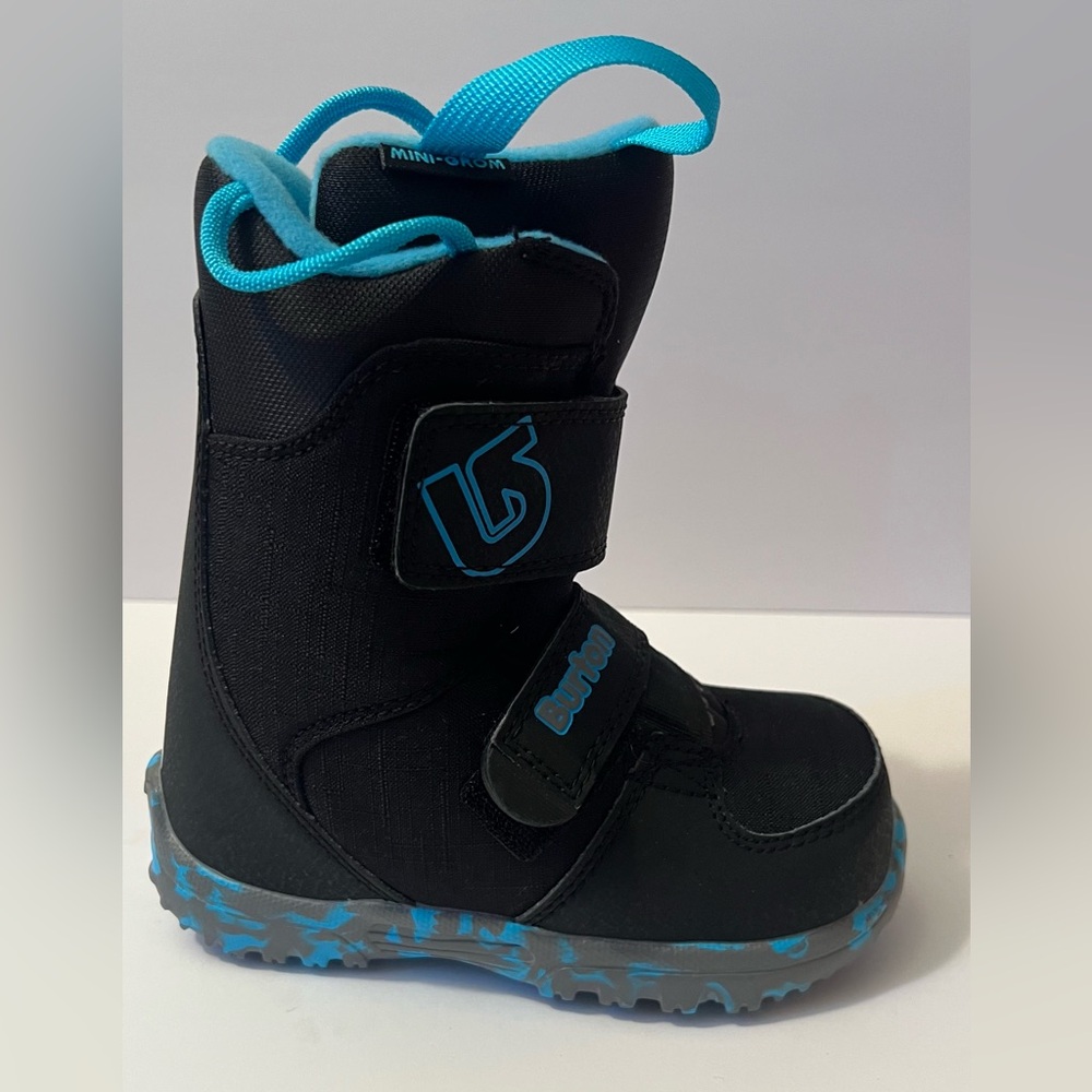 Burton Mini-Grom Kids Snowboard Boots in Black/Blue/Gray, Size 12C - Picture 13 of 13